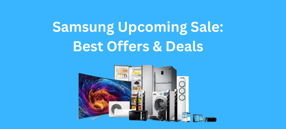 Samsung Latest Deals 2026 featuring discounts on Galaxy smartphones, smart TVs, refrigerators, washing machines, and other electronic products.
